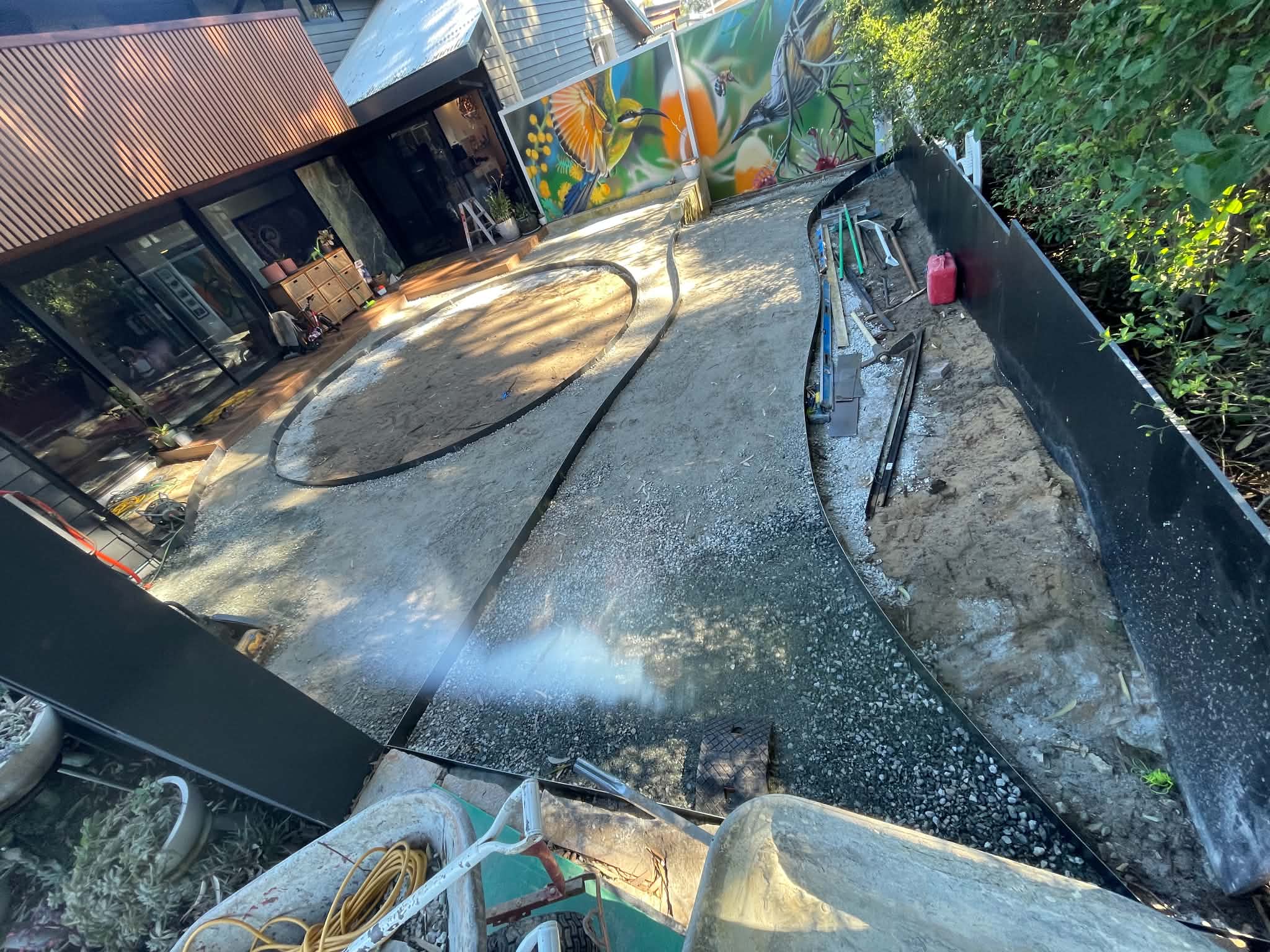 Before: paving in progress